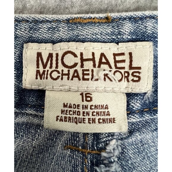 Michael Kors Womens Jeans 16 Bootcut Blue Stretch Denim 31.5" Inseam 11"Hi Rise - Picture 5 of 16